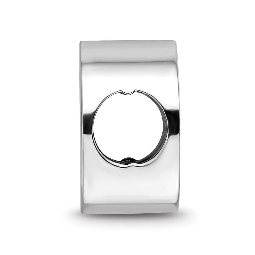 LogoArt Sterling Silver Boston Bruins b Primary Enameled Extruded Logo Bead