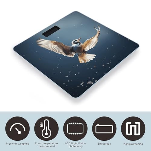 Balanza digital de baño con pantalla LCD grande miniatura 3