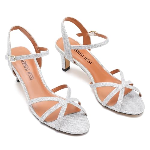 Sandalias unisex MAIERNISI JESSI con tacón cruzado de fiesta 7