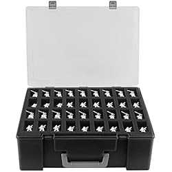 Maletin Imantado Warhammer RISOU Estuche de transporte resistente en miniatura, 108 ranuras, compatible con Warhammer 40k, Dungeons & Dragons y más (negro)