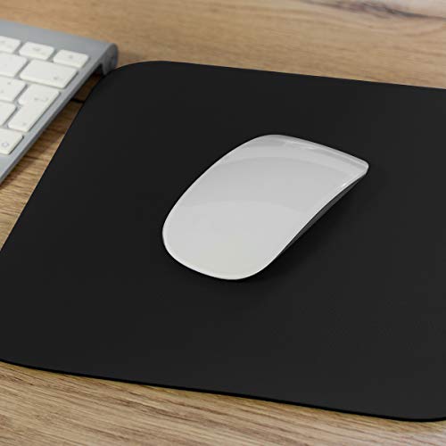 LogiLink ID0096 - Mauspad 220 x 250 x 3 mm für alle Maustypen (Kugel, Optisch, Laser) mit stark haftender Unterseite für optimalen Halt, Farbe: Schwarz