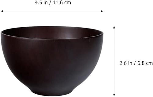 Miniatura 8 de Tazón de madera de azufaifo Tazón de frutas Tazón de madera Cuenco de madera para servir Tazones de postre Recipientes Tazón de comida Bocadillos