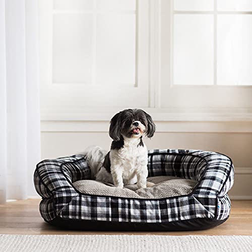 Petmate La-Z-Boy Tucker Sofa Dog Bed, Spencer Plaid, 33"X30" #TOP1