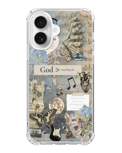 Sundwugzh Blue Christian Phone Case Compatible with iPhone 17, God Bible Quotes Aesthetic Phone Cover for iPhone 17