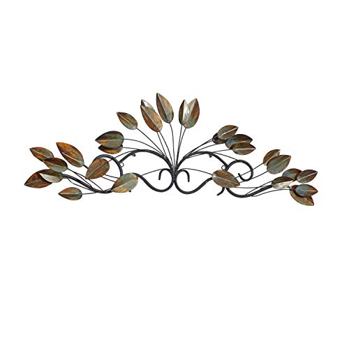Deco 79 Metal Leaf Home Wall Decor Wall Sculpture, Wall Art 34" x 1" x 10", Brown by Deco 79 - Image 3