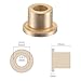Kozelo 4pcs Flange Sleeve Bearings - [6mm Bore x 10mm OD x 10mm Length x 2mm Flange Thickness] Sintered Bronze Self-Lubricating Bushings