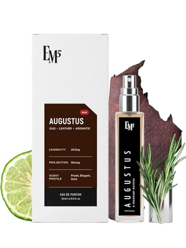 Image of EM5 Augustus Perfume for Men & Women | Oud Leather Fresh Spicy Woody Fragrance | Eau de Parfum Spray | Luxury Gift for Him & Her | 15ml