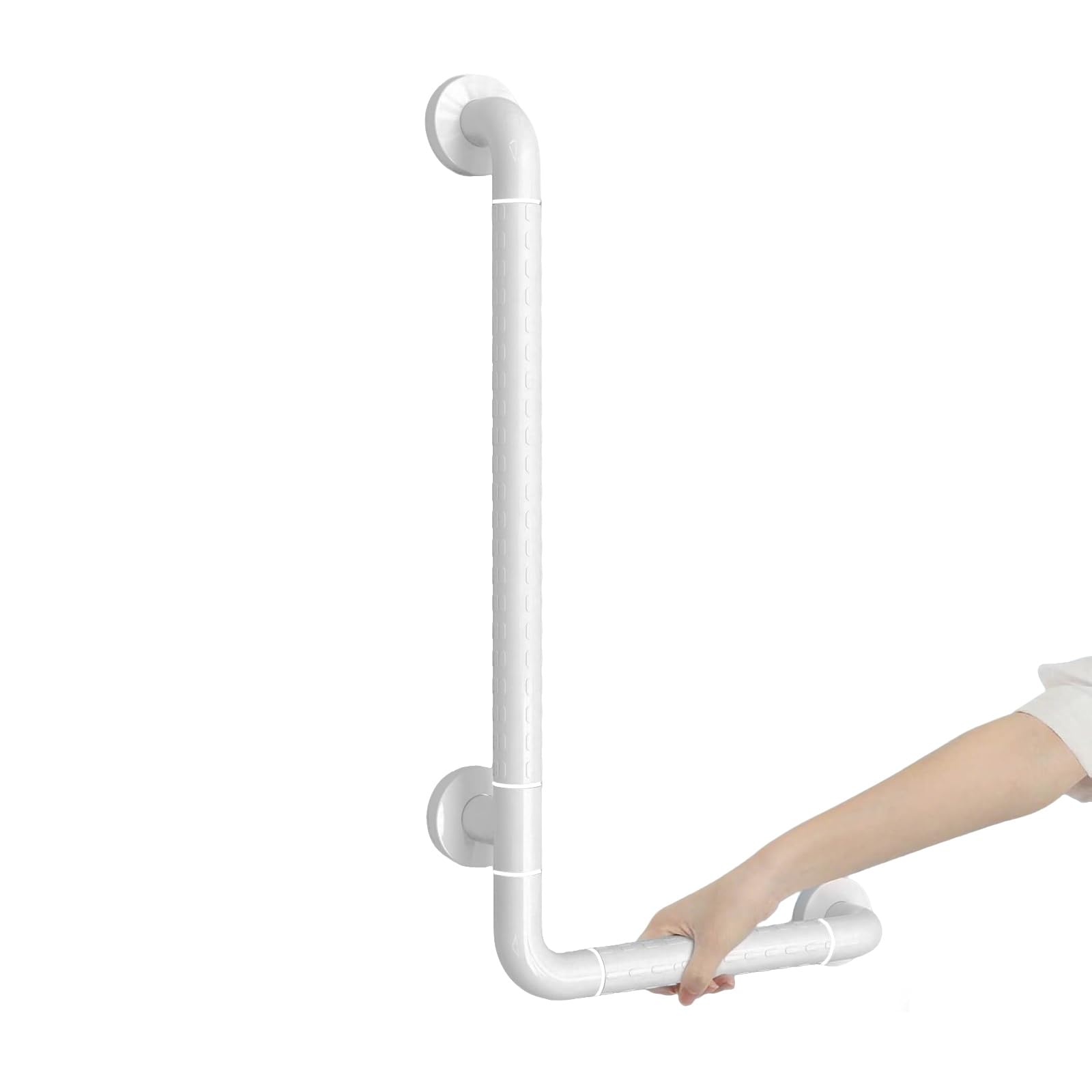 Handorka - Maniglia di sicurezza per vasca da bagno, colore: bianco | Stabile maniglia da avvitare, corrimano per disabili per doccia