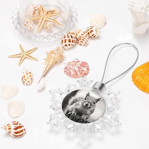 Décoration de Noël haut de gamme pendentif écureuil en aluminium 2024