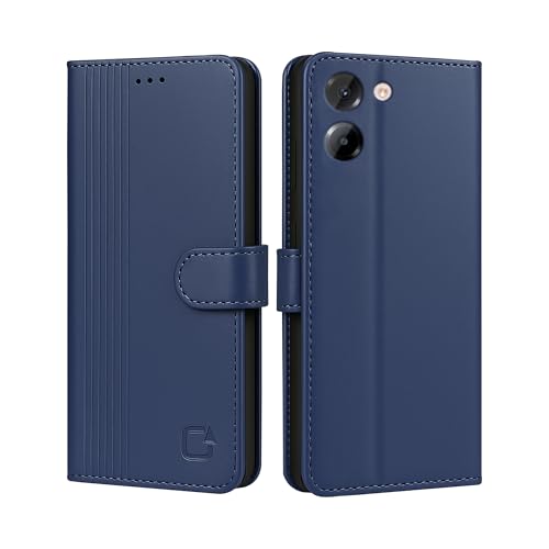 Image of AIBEX Shock Proof Flip Compatible for Poco M7 Pro 5G Flip Cover Leather Finish | Inside TPU with Card Pockets | Wallet Stand | Complete Protection Flip Case - Blue