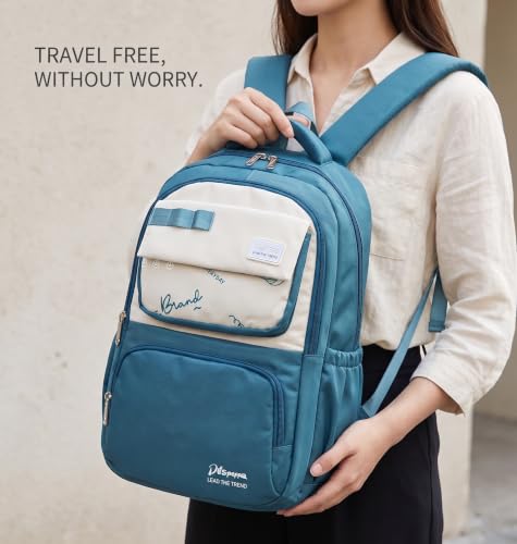 Image of ADSON kawaii Girls Travel School Bag|Backpack Of Large Capacity Aesthetic Stylish Girls Korean Laptop Bag Rucksack for School |College Bags Cute Bookbag for Teens Water Resistance 18 Inches