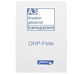  OHP Folie A3, 100 Kopierfolien, Overhead OHP Folie A3 für s/w Laserkopierer, 100 Folien (VE)