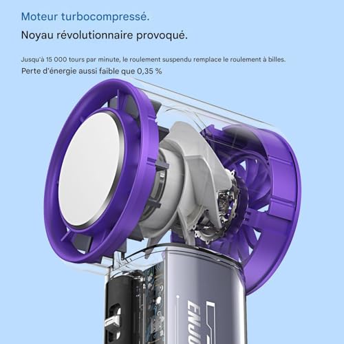 Ventilateur de poche LED à 100 vitesses réglables pour camping - 8
