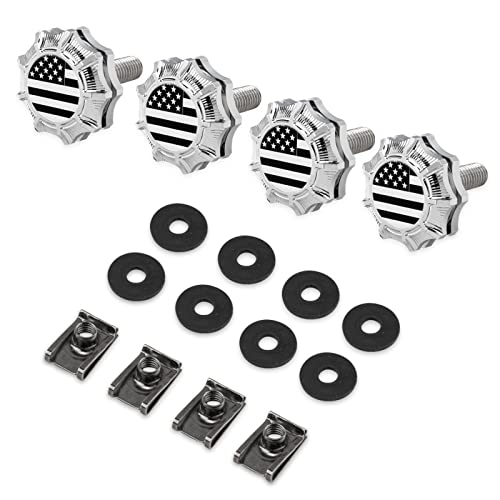 Cerraduras para alforjas GUAIMI, sistema antirrobo con tornillos de montaje para Harley Touring, Road King, Street Glide, Electra Glide y Road Glide (1993-2021) - Bandera estadounidense (cromado)