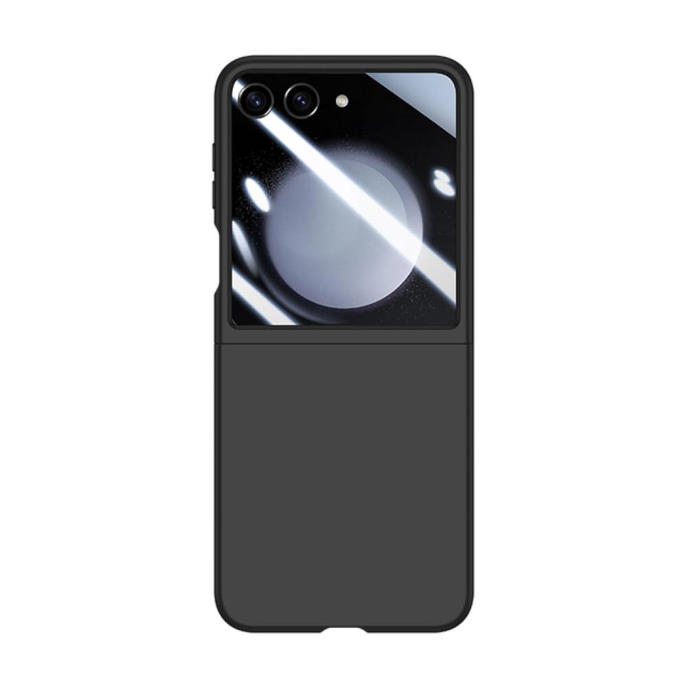 Coque Galaxy Z Flip 5 rigide mate noire et protection verre premium - 7