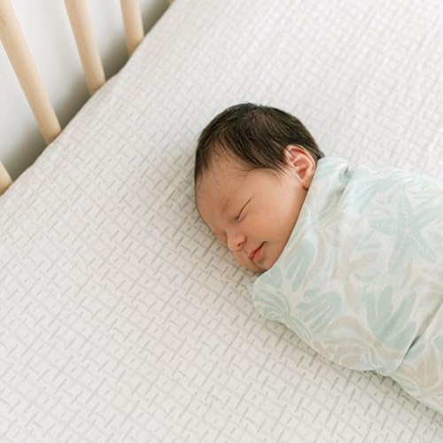 Image of Crane Baby Crib Sheet, Neutral Hashtag Crib Sheets & Toddler Sheets, 100% Cotton Crib Sheets for Standard Crib Mattress(28 inchx 52 inch), Breathable Fitted Crib Sheets for Boys and Girls