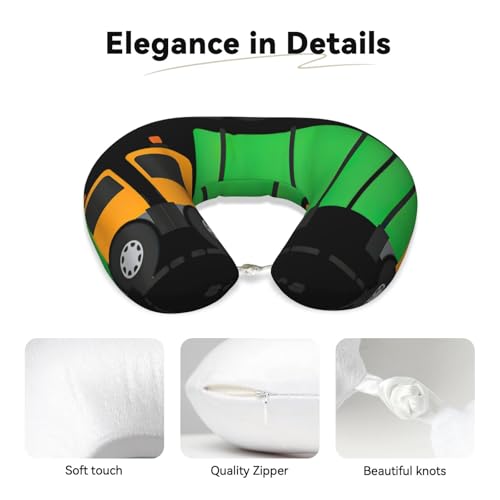 Almohada de poliéster negra para viaje ajustable miniatura 4