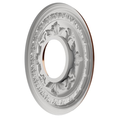 Image of Ekena Millwork 10 inchOD x 3 1 /2 inchID x 3 /4 inchP Baltimore Thermoformed PVC Ceiling Medallion (Fits Canopies up to 4 1 /4 inch), Bright Coat Dark Bronze