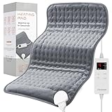 Heating Pad for Back, Neck, and Shoulder Pain Relief, Electric Heat Pad with 6 Heat Levels, Moist Heat Option, Auto Shut-Off, Birthday Christmas Gifts for Women Men Mom Dad Grandma, Gifts for her