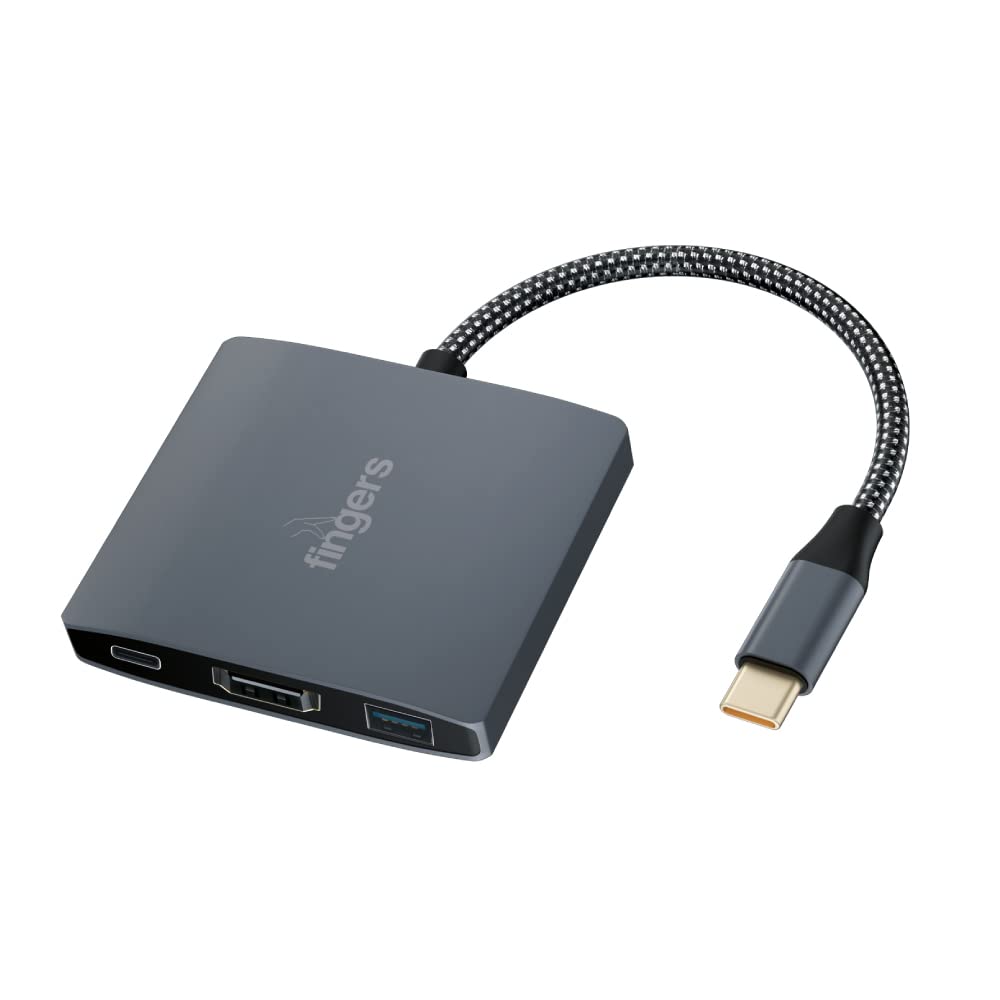 FINGERS Topnotch 3-in-1 Type-C USB Hub (1 x USB 3.0 + 1 x HDMI + 1 x USB Type-C (PD Charging) | Super Quick Data Transfer up to 5 Gbps) - Slate Grey (B0BPCR9MN2) Amazon Price History, Amazon Price Tracker