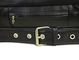 レザー ボディバッグ 黒 ゴールドファスナー Amazon | (ショット) Schott PADDED LEATHER BODYBAG (レザー