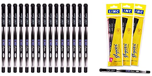 Image of Linc Glycer (0.6 mm) Ball Pen, Black, (15pcs) Glycer (0.7 mm) Ball Pen, Black, 15 pcs