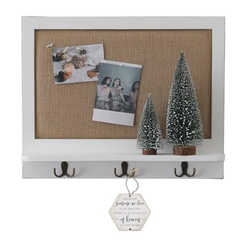 SOFE Linen Bulletin Board White Framed, Message Board with 3