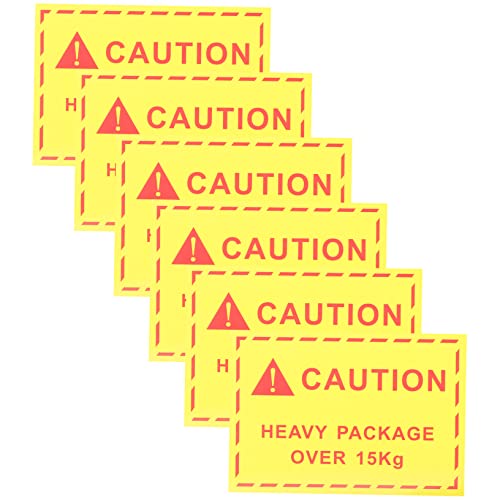 PRETYZOOM Adhesive Stickers Double-Sided Overweight Heavy Object Shipping Labels Caution Stickers Warning Signs for Safety