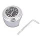 Riloer 2 x 7/8 Zoll Motorrad-Lenker-Uhr und Thermometer, digital, wasserdicht, universell, Schwarz