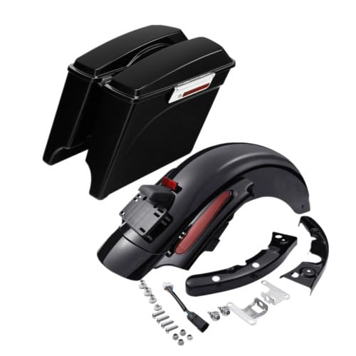 Alforjas duras con sistema guardabarros trasero para Harley