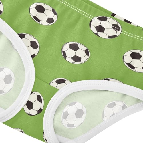 Wusikd Cartoon Black White Girls' Underwear Cotton Soccer Ball Girls Briefs Soft Toddler Underwear 2T4