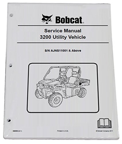 Bobcat 3200 Utility Vehicle Workshop Repair Service Manual - Part Number # 6989598