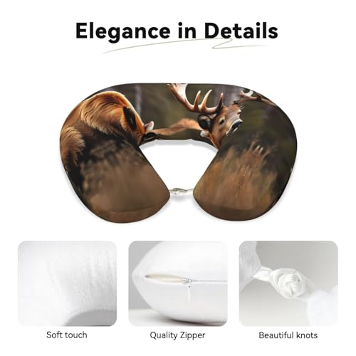 Almohada de viaje U ergonómica con relleno de poliéster miniatura 4