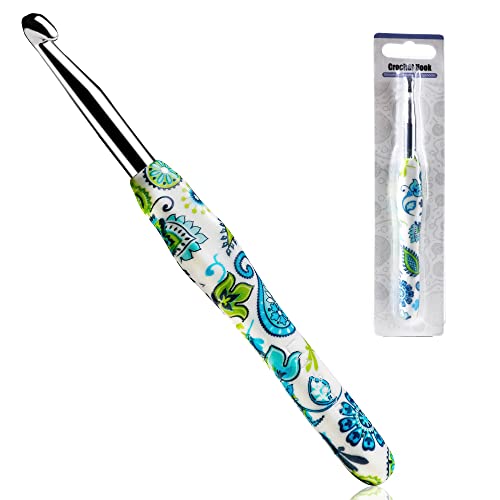 Image of 8mm Looen Crochet Hook, Ergonomic Handle for Arthritic Hands, Soft Rubber Grip Extra Long Knitting Needles for Crochet Beginners, Knitting Enthusiasts (8mm)