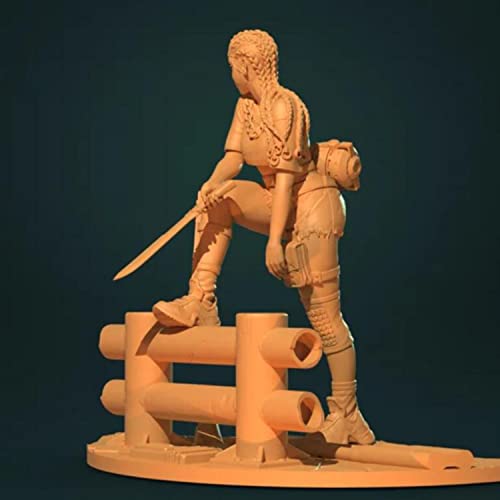 Figura modelo guerrera antigua resina 1/24 sin montar miniatura 4