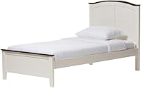 Vista 6 de Baxton Studio Harry - Cama con plataforma individual en leche de mantequilla