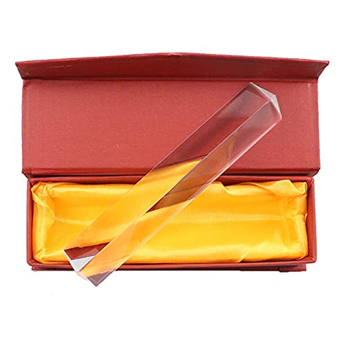 Image of Optical Glass Triangular Prism for Teaching Light Spectrum Physics and Photo Photography Prism(20cm)