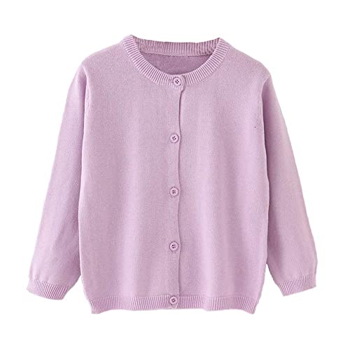 Image of Little Girl Knit Cardigan Sweater - Toddler Button Down School Uniforms Cardigan
