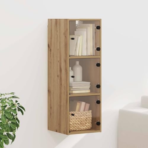 Estantería de pared para salón en roble Artisan de 35x37x102 cm 3