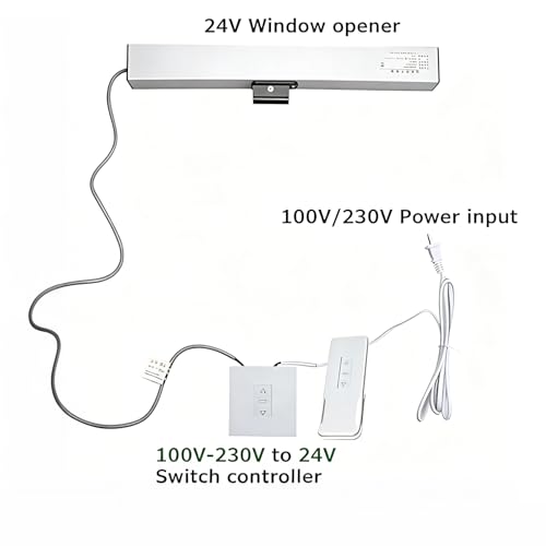 Actuador eléctrico de 24V para automatizar ventanas altas y claraboyas 8