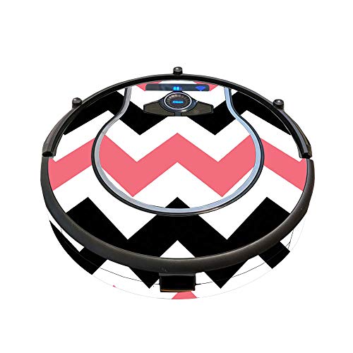 Image of MightySkins Skin Compatible with Shark Ion Robot 750 Vacuum Minimal Coverage - Black Pink Chevron | Protective, Durable, and Unique Vinyl Decal wrap Cover | Easy to Apply, Remove | Made in The USA