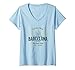 Damen Spanien Urlaub Souvenir Vintage Barcelona T-Shirt mit V-Ausschnitt