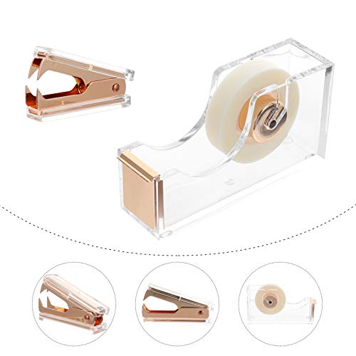 TomaiBaby Kit de acessórios de mesa com dispensador de fita, kit de acessórios de escritório para es