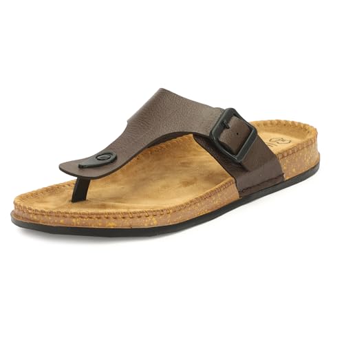 Image of Leatherful Men's premium leather slipper | Genuine Leather upper | Suede Leather Insole | PU sole | Stylish flip flop for men |