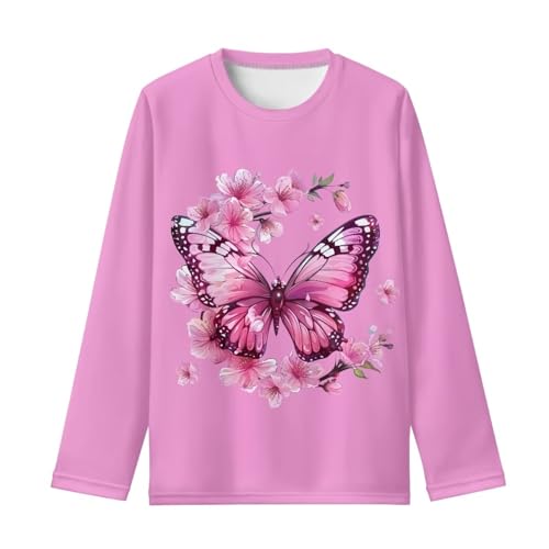 Image of Girls Long Sleeve T Shirt Cute Cartoon Crewneck Shirt for Kids 3-16Y Fall Winter Clothes