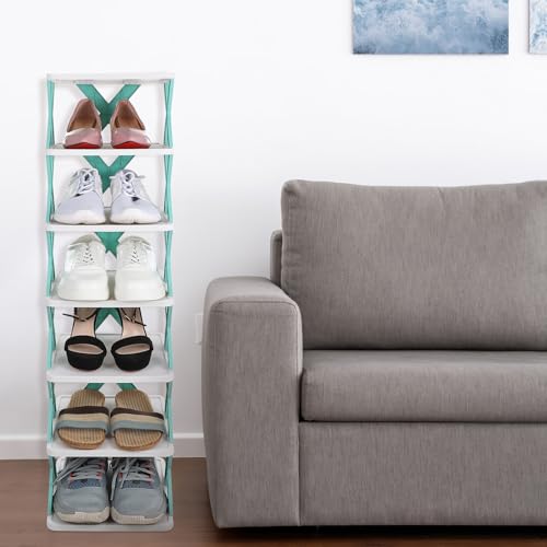 Étagère à chaussures haute en PP 7 couches : rangement vertical compact - 3