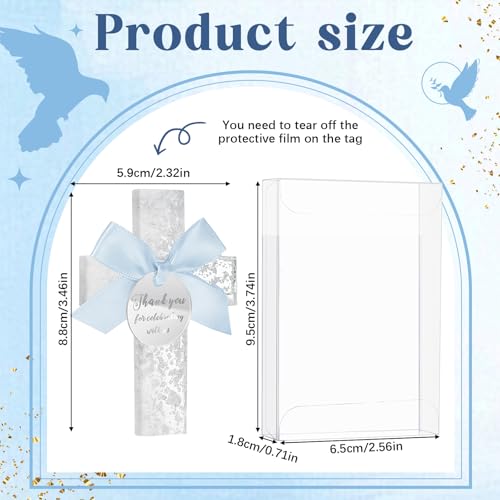 24 Cruz Magnética Decorativa para Bautizo con Caja Acrílica miniatura 2