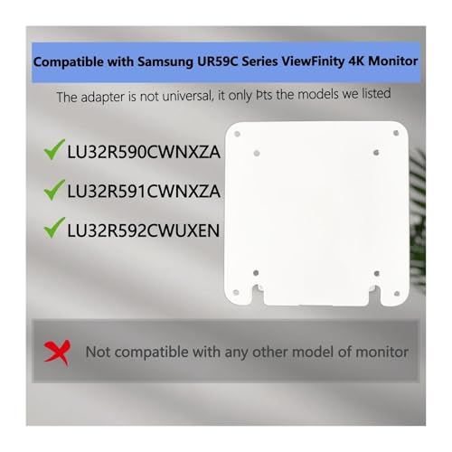 Support mural pour écran incurvé compatible Samsung UR59 32 pouces avec VESA