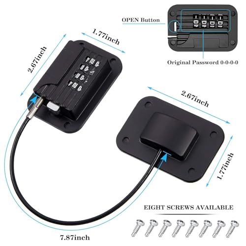 Image of Refrigerator Fridge Freezer Door Lock with Password, Child Proof Door Lock for Kitchen Refrigerator, Cabinets and Drawers, Closets, Windows, Doors-No Tools Need or Drill (Pack of 2)