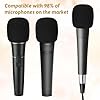 6 PCS Black Microphone Foam Cover, Mic Cover for Microphones Foam Handheld Covers Mic Windscreen Sponge Microphone Breathable Windscreen Pop Filter Reduce Wind Noises Mics Covers for Karaoke #1